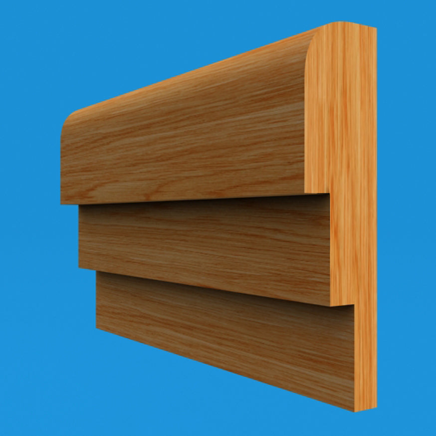 Large Stepped Oak Dado Rail