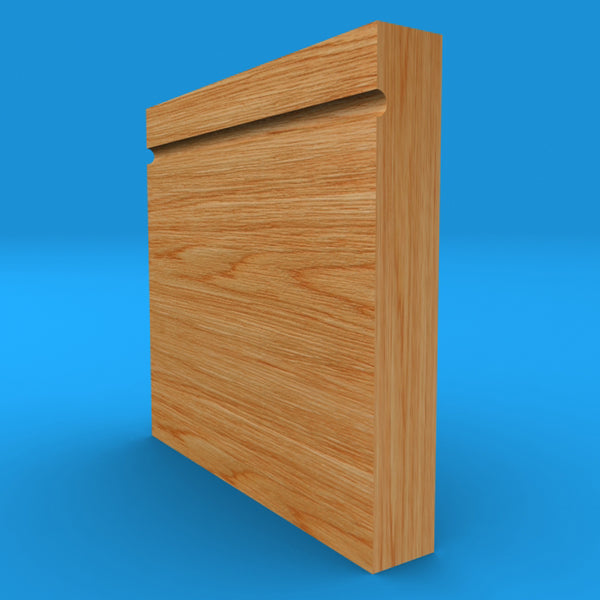Square Edge C Grooved Solid Oak Skirting Board