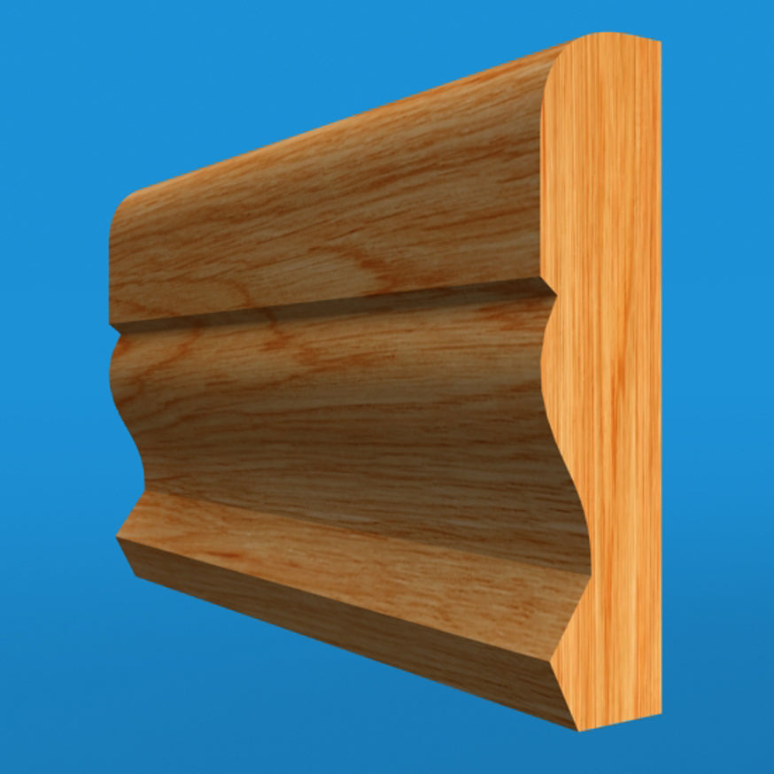 Large Ogee Oak Dado Rail