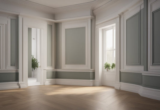 skirting board in an unfurnished modern living room