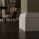 Antique skirting board detail in Victorian parlor