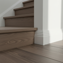 Stepped 3 skirting board detail at the base of modern stairs