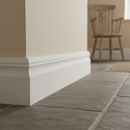 Cottage skirting board side profile in cottage sitting room