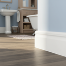 Cottage skirting board detail in cottage bathroom