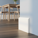 Stepped skirting board detail in modern dining room