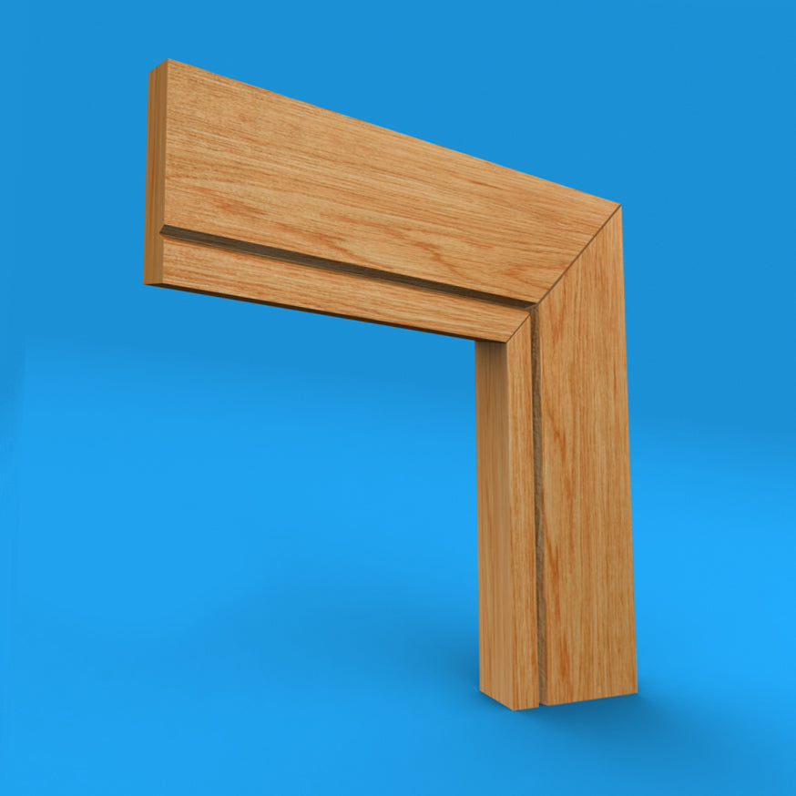 Square Edge V Grooved Oak Architrave