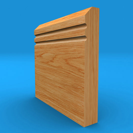 Edge C Grooved 2 Solid Oak Skirting Board