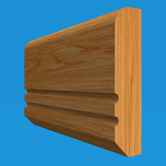 Edge C Grooved 2 Oak Dado Rail