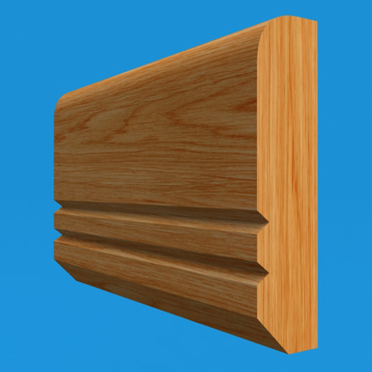 Edge V Grooved 2 Oak Dado Rail