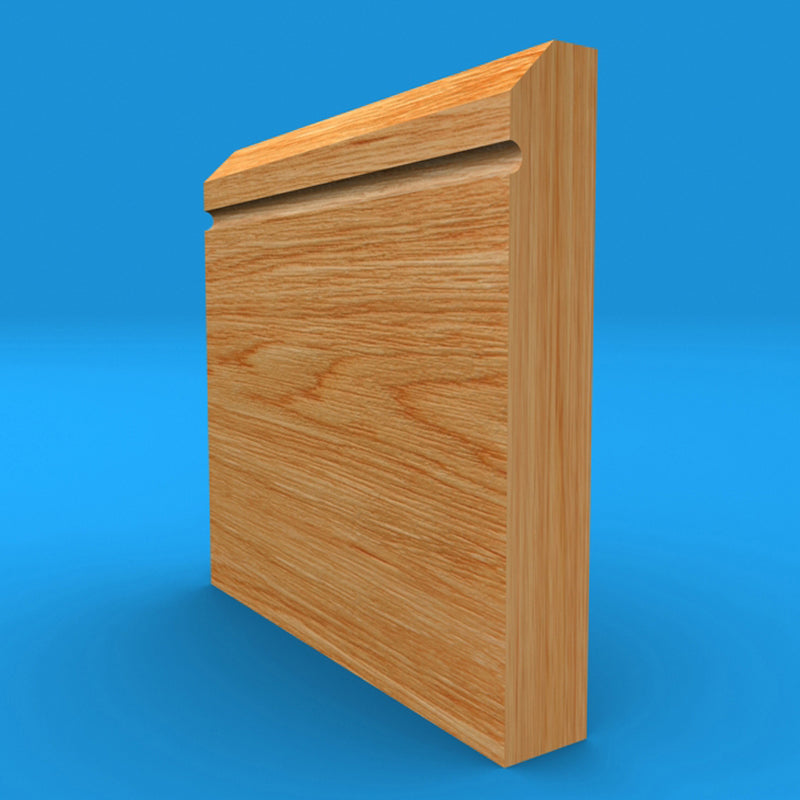 Edge C Grooved Solid Oak Skirting Board