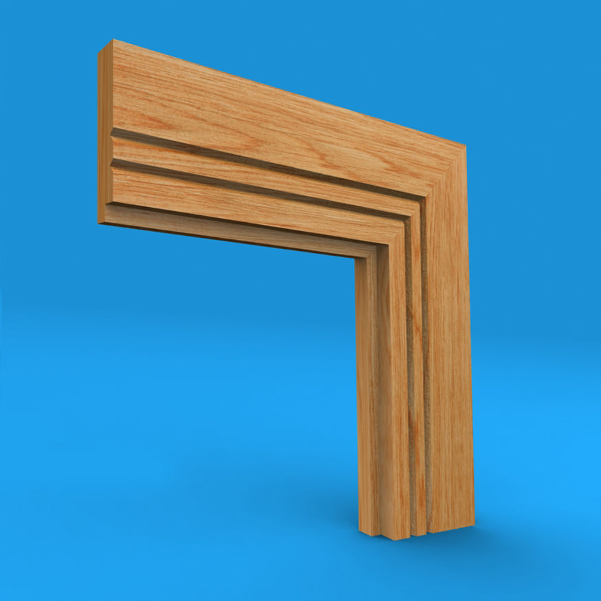 Single Step V Grooved 2 Oak Architrave