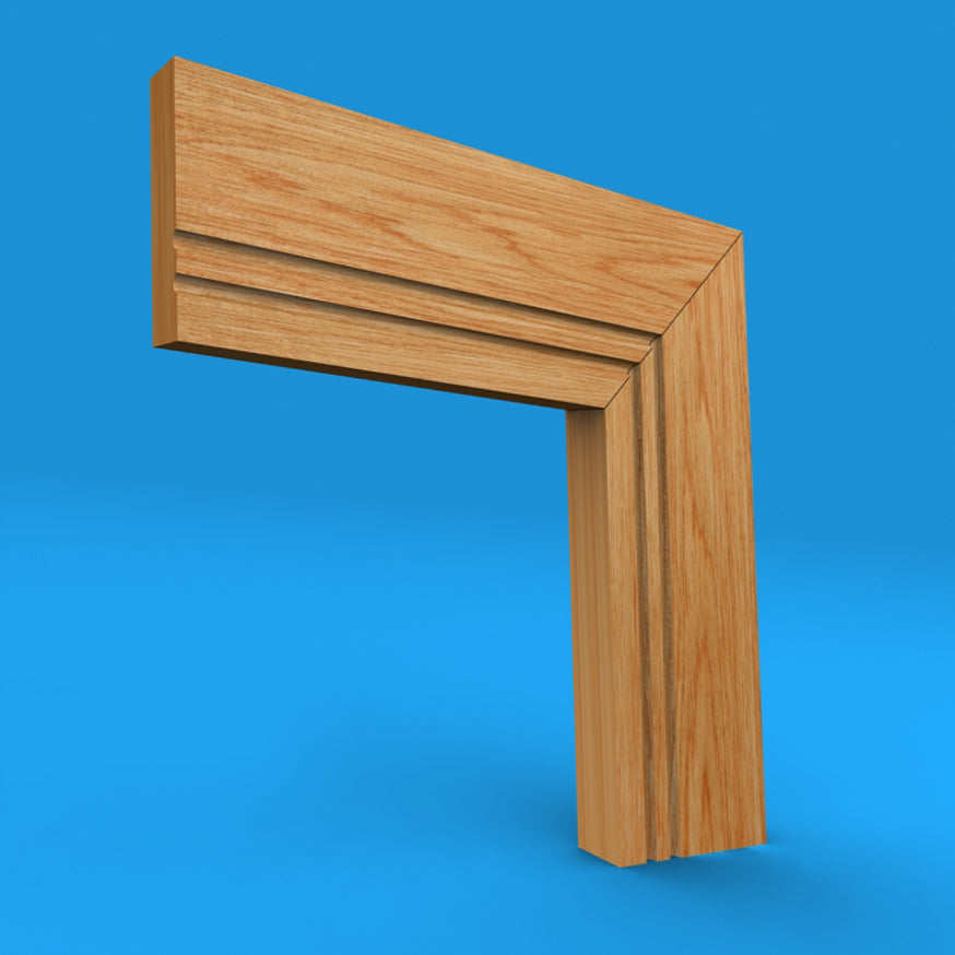 Square Edge C Grooved 2 Oak Architrave