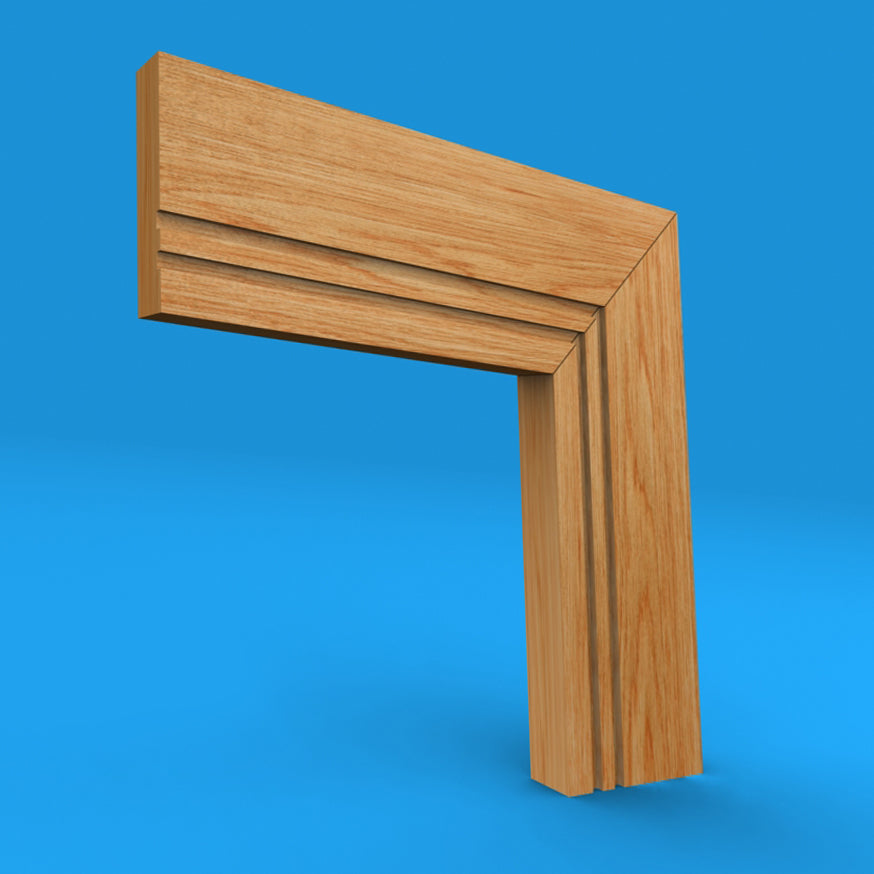 Square Edge Grooved 2 Oak Architrave