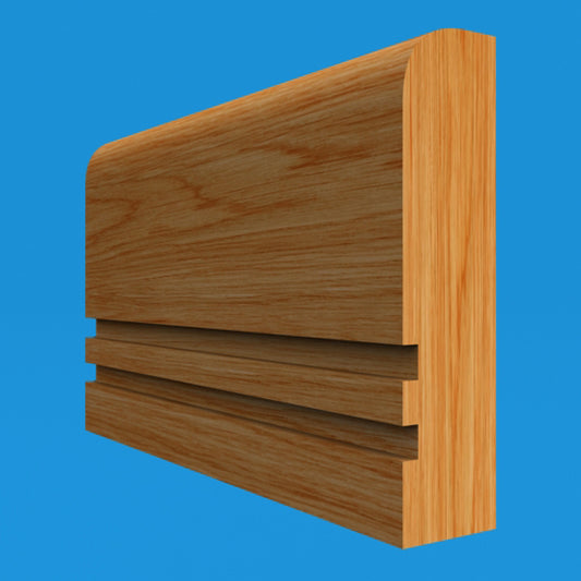 Square Edge Grooved 2 Oak Dado Rail