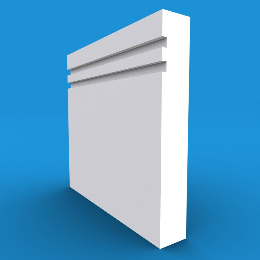 Square Edge Grooved 2 Skirting