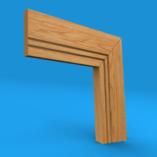 Square Edge V Grooved 2 Oak Architrave