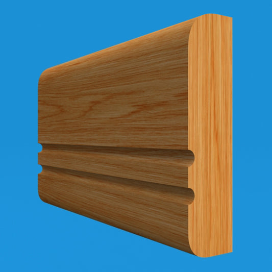 Bullnose C Grooved 2 Oak Dado Rail