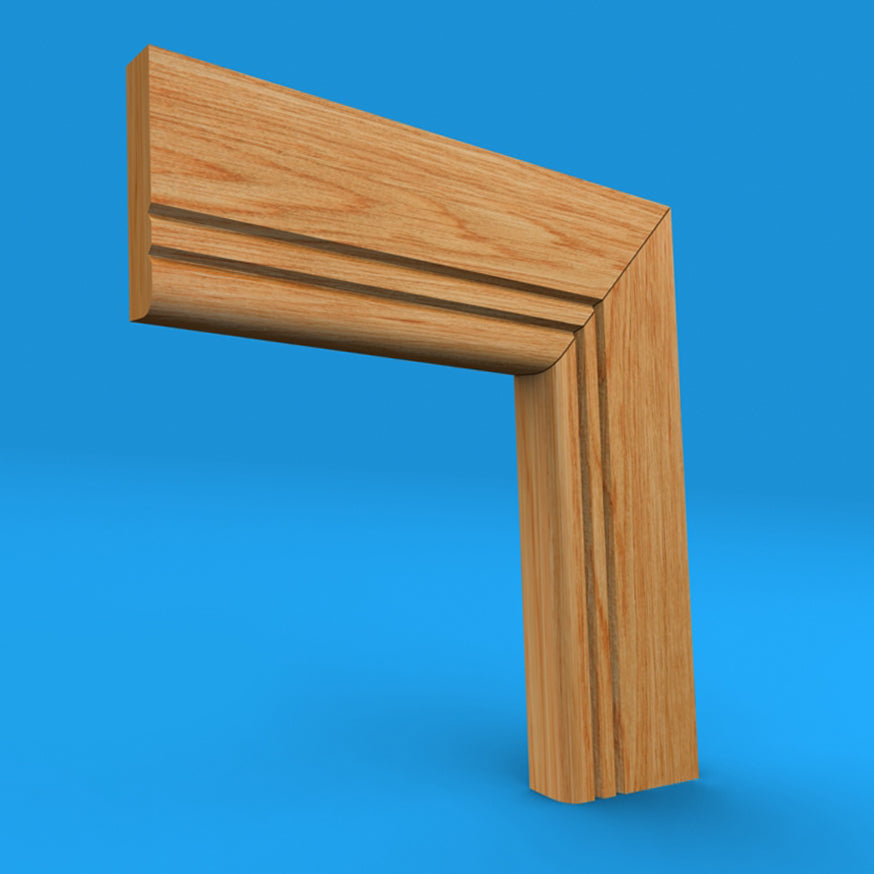 Bullnose V Grooved 2 Oak Architrave