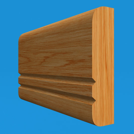 Bullnose V Grooved 2 Oak Dado Rail