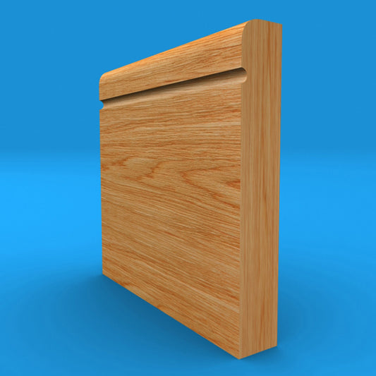 Bullnose C Grooved Solid Oak Skirting Board