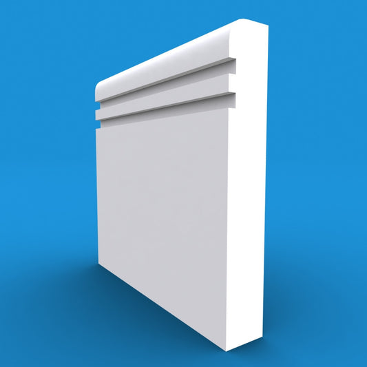 MDF Bullnose Grooved 2 MDF Skirting Board