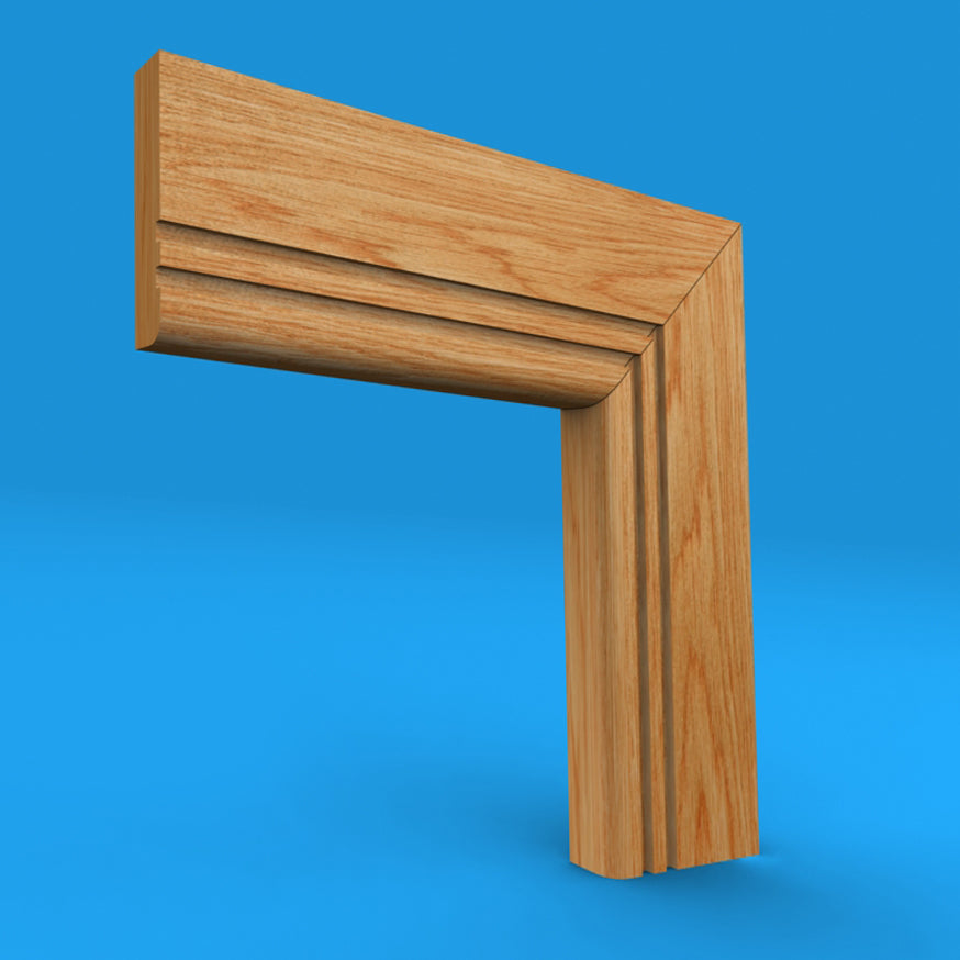 Bullnose Grooved 2 Oak Architrave