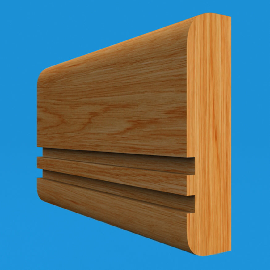 Bullnose Grooved 2 Oak Dado Rail