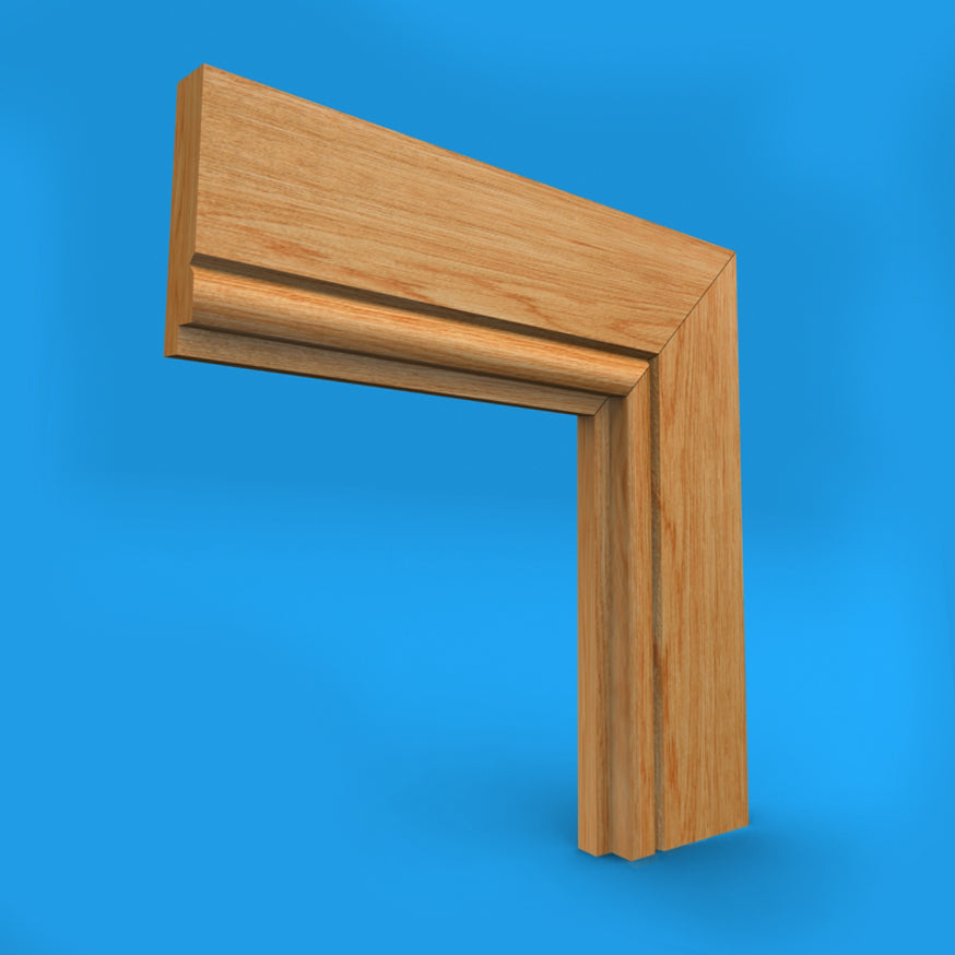 Single Step V Grooved Oak Architrave