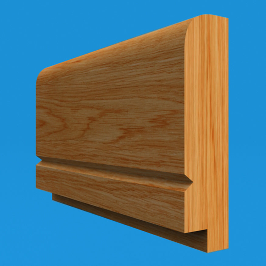 Single Step V Grooved Oak Dado Rail