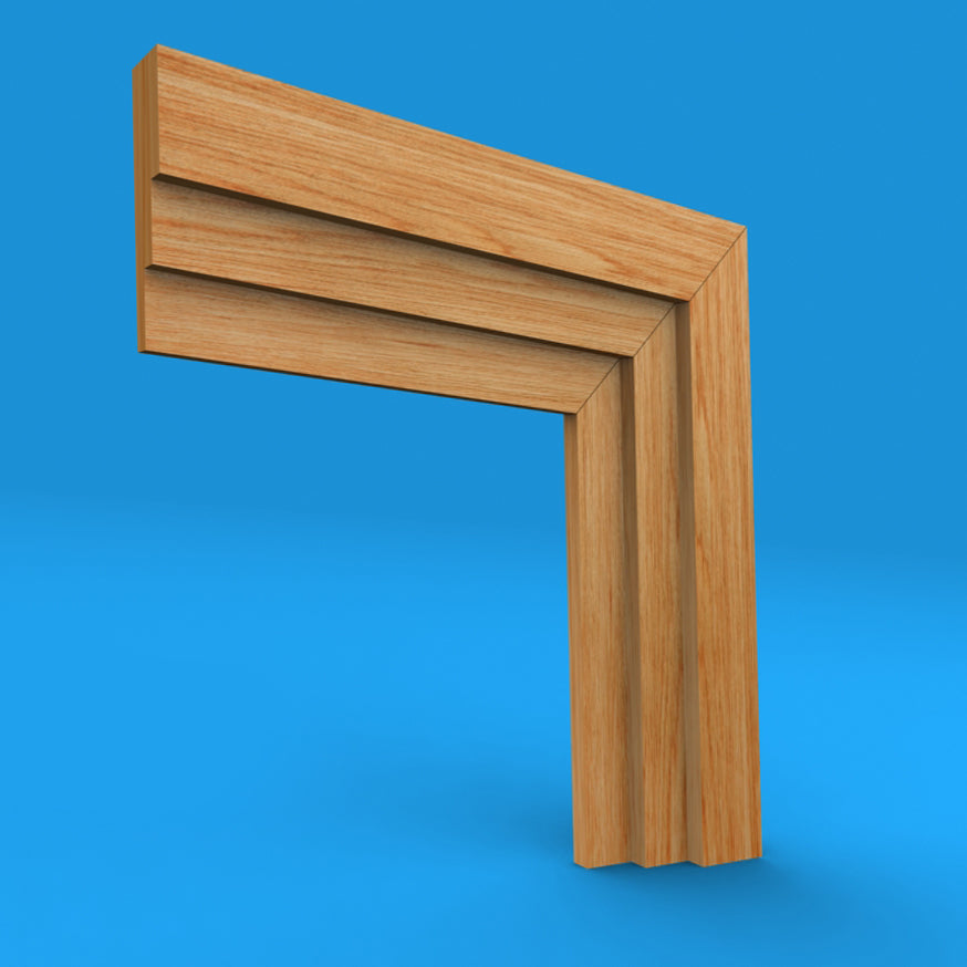 Large Stepped Oak Architrave