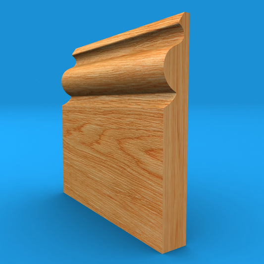 Regency Ogee Solid Oak Skirting Board