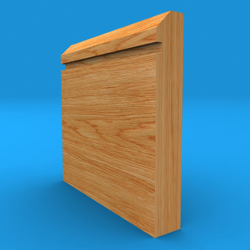 Edge Grooved Solid Oak Skirting Board