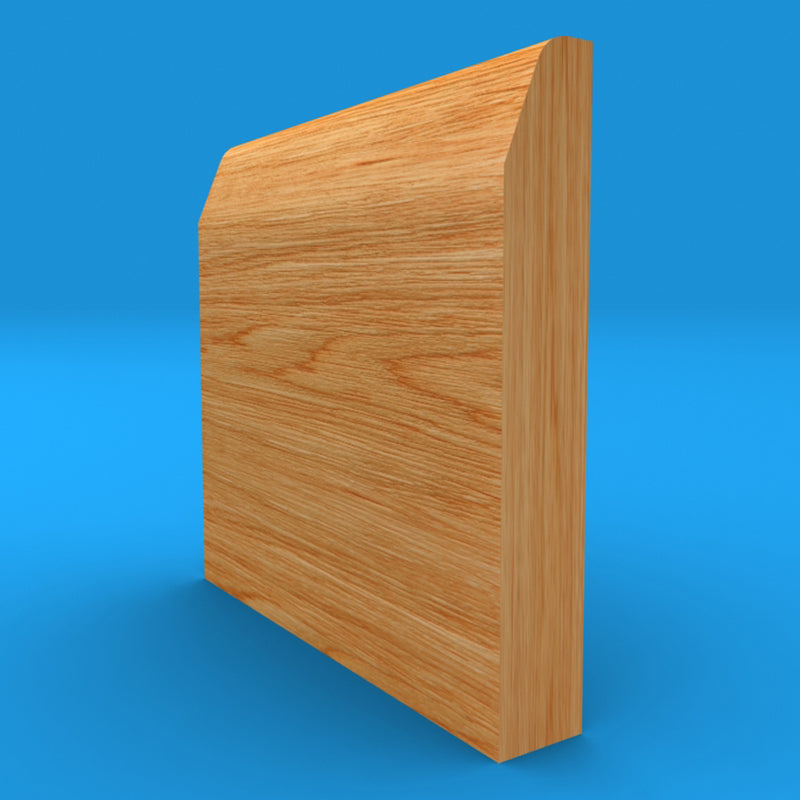 Chamfered Round Solid Oak Skirting Board