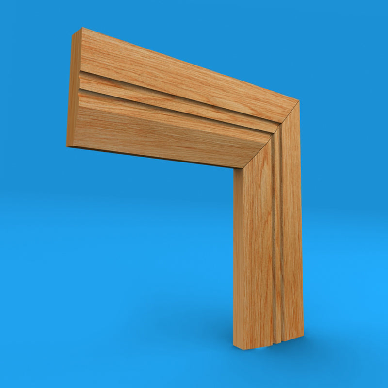 Chamfered Square C Grooved 2 Oak Architrave