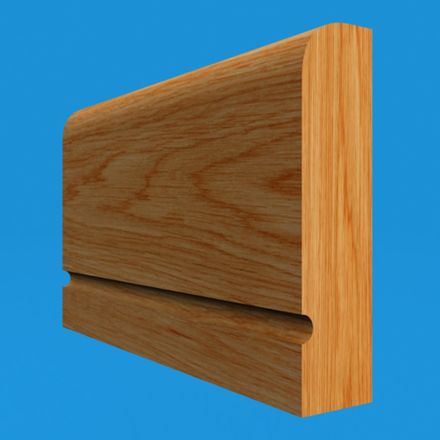 Square Edge C Grooved Oak Dado Rail