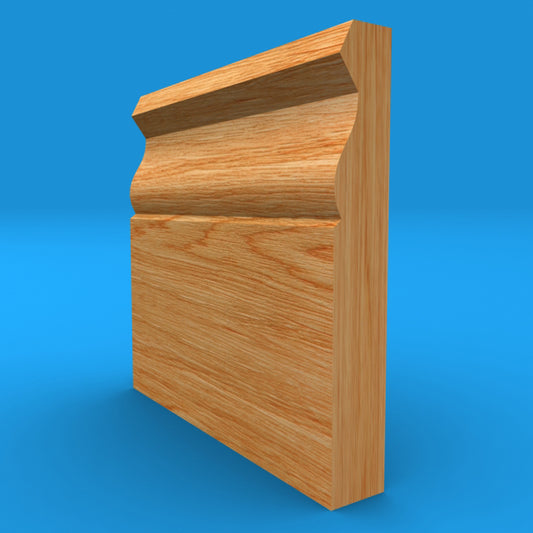 Large Ogee Solid Oak Skirting Board