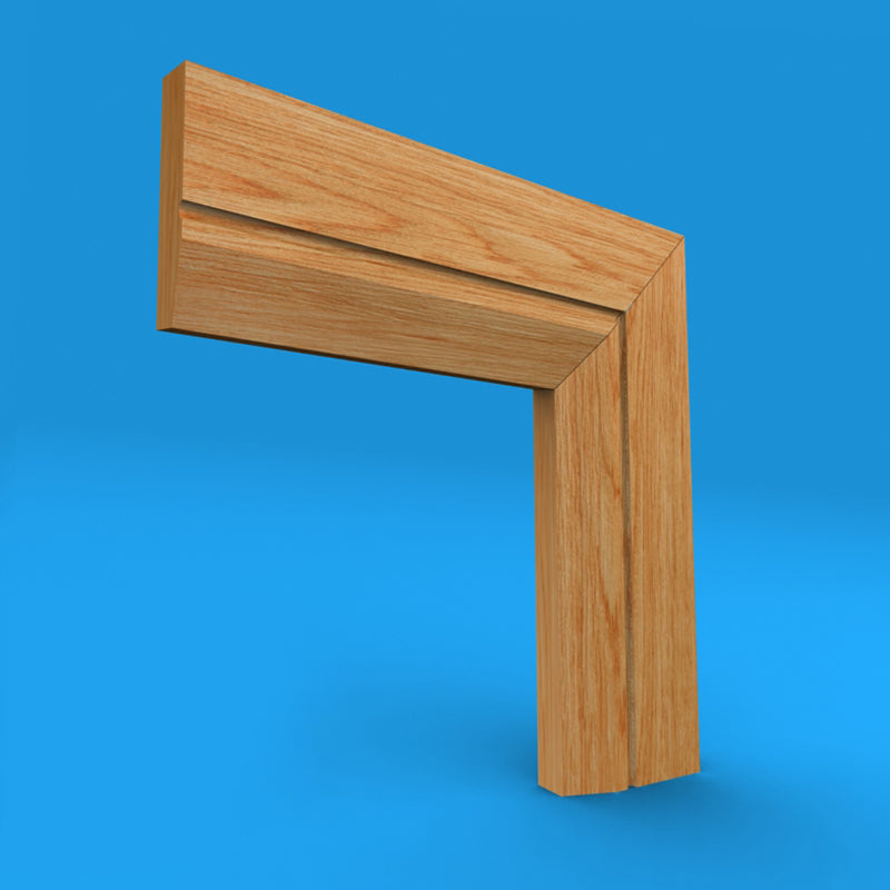 Chamfered Square C Grooved Oak Architrave