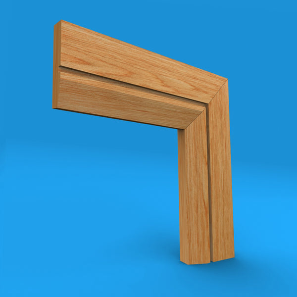 Chamfered Square Grooved Oak Architrave