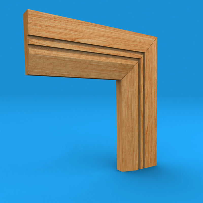 Chamfered Square Grooved 2 Oak Architrave