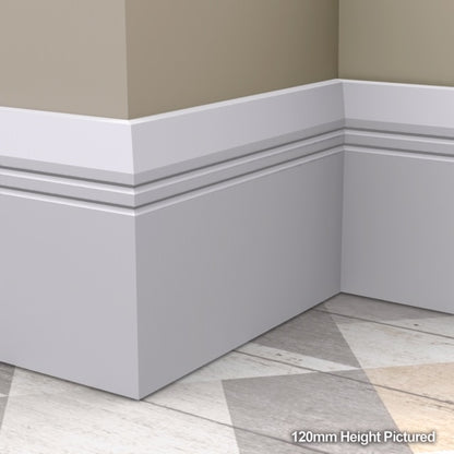 Chamfered Square V Grooved 2 Skirting