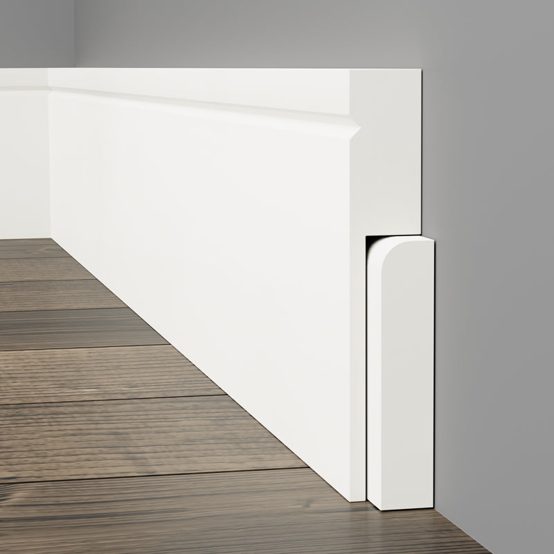 Square V Grooved Skirting Cover